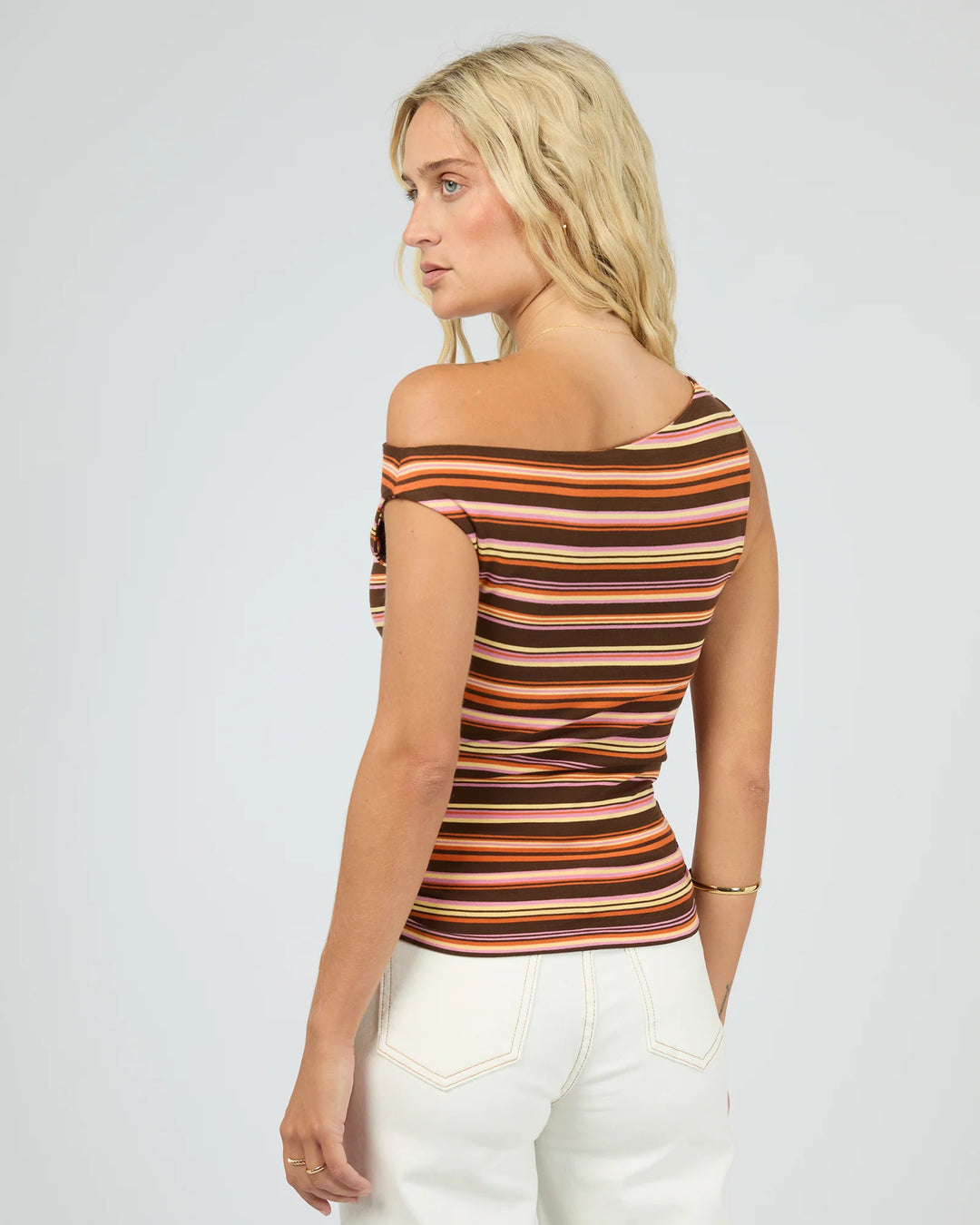 All About Eve Soleil Off The Shoulder Top - Stripe