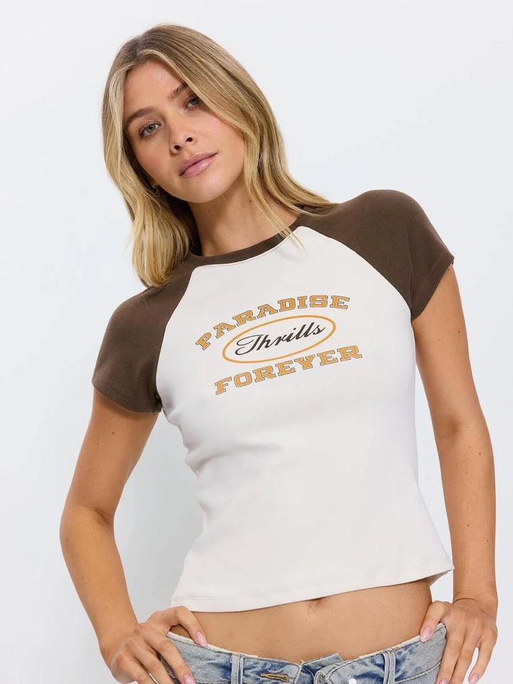 Thrills Last Stop Raglan Club Tee