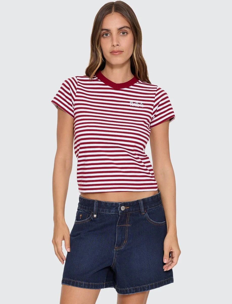 Thrills Primitive Stripe Boy Tee - Sour Cherry Stripe