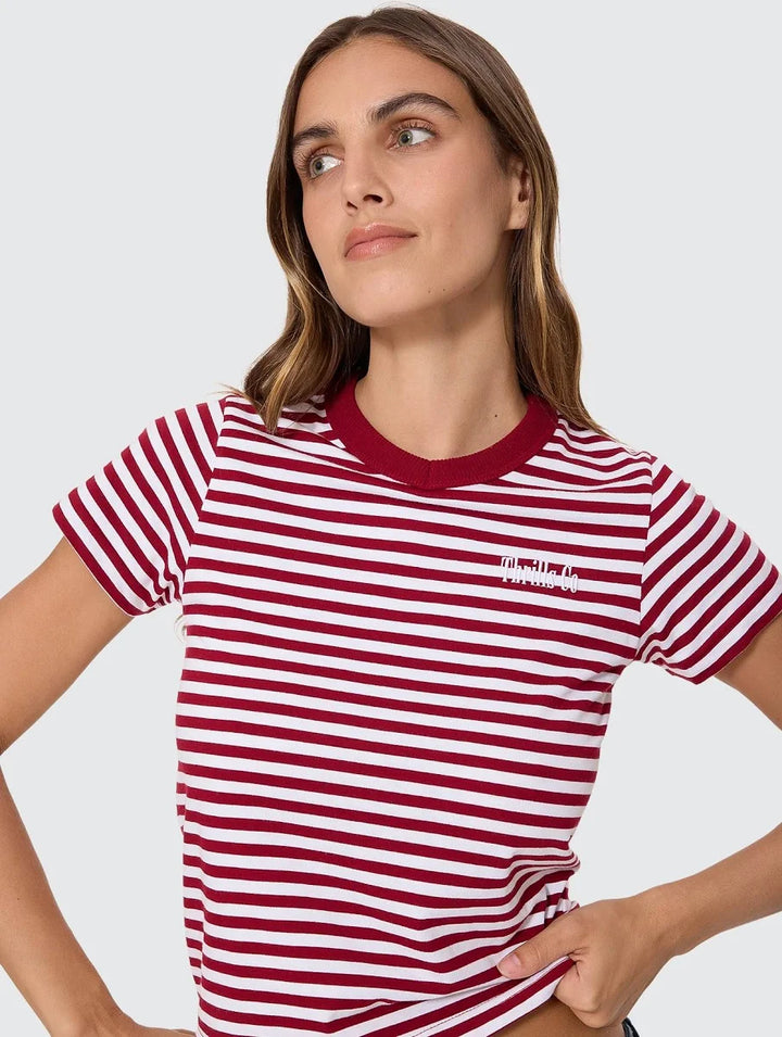Thrills Primitive Stripe Boy Tee - Sour Cherry Stripe