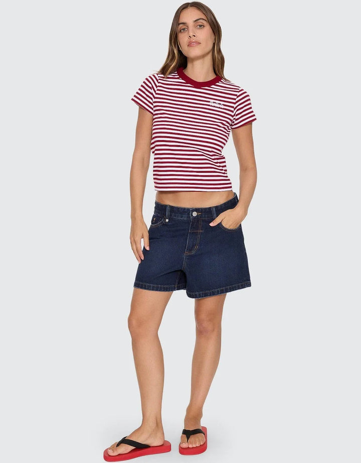 Thrills Primitive Stripe Boy Tee - Sour Cherry Stripe
