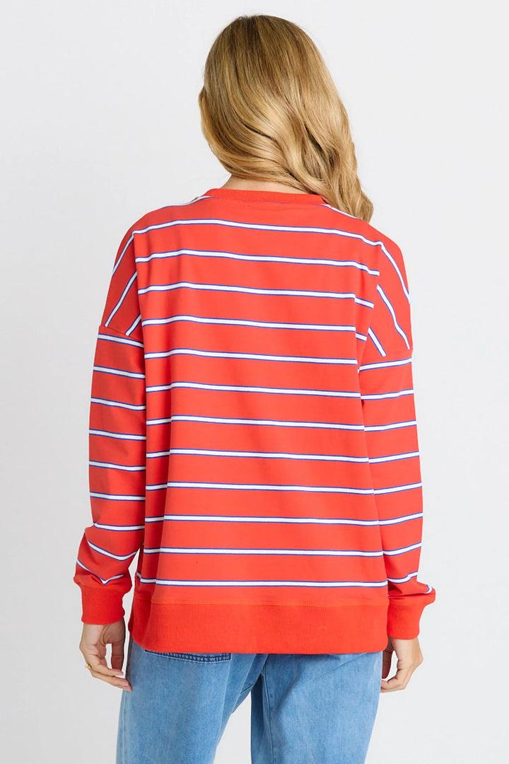 Betty Basics Ziggy Sweat - Red/White Stripe