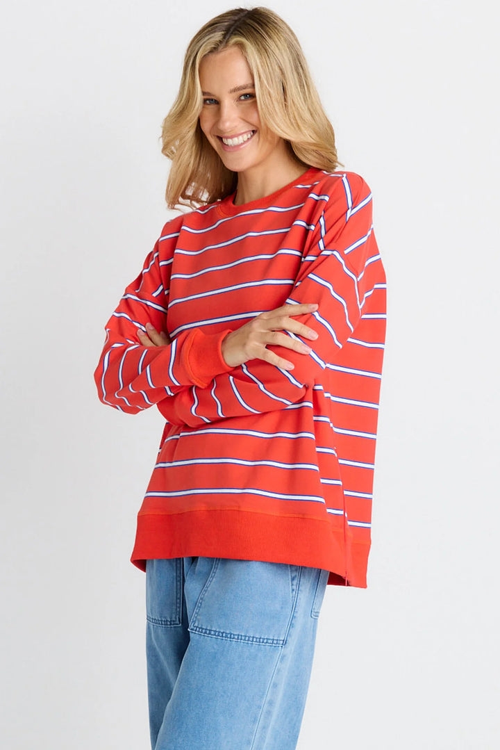 Betty Basics Ziggy Sweat - Red/White Stripe